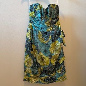 Nanette Lepore strapless floral minidress